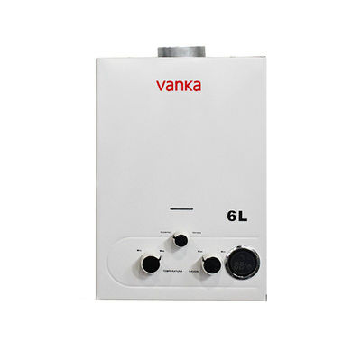 6L Instant Tankless Flue Gas Water Heater Baterai dipasang di dinding
