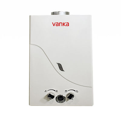 Pemanas Air Gas Asap 6L yang dipasang di dinding dengan pembakaran pulsa listrik otomatis untuk air panas instan