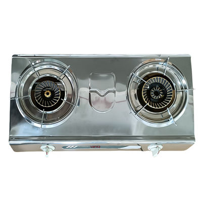 High End Rumah Dual Burner Kompor Gas Desain Baja Ringan Menggabungkan Gaya Dan Kinerja
