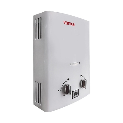 Pemanas Air Gas Portabel dengan Knalpot Langsung Ganda-Kenop untuk Penggunaan Berkemah 6L
