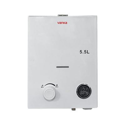 Single Knob Control Instant Heating Efisiensi tinggi Flue Gas Water Heater untuk penggunaan rumah tangga