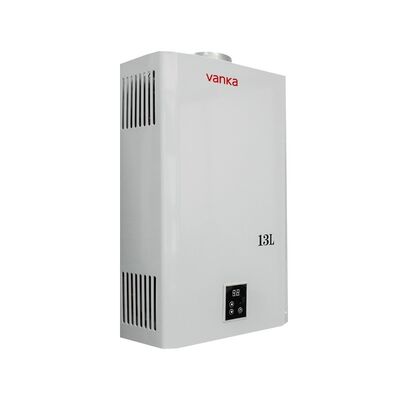 Sertifikat CE Modern 13L Flue Gas Hot Water Heater LPG Chimney Style