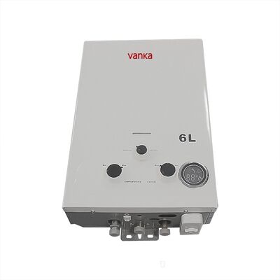 Pemanas Air Gas Komersial 6L Sistem Digital Portabel Tahan Lama Mandi Sesuai Permintaan